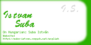 istvan suba business card